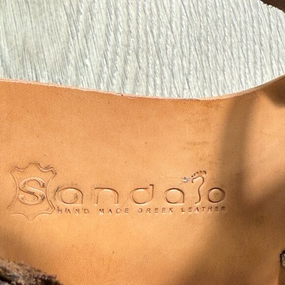 Sandalo Brown Hand Made Greek Gladiator Buckle Sandals - Picture 7 of 9